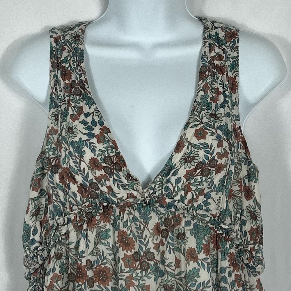 Rachel Zoe cotton floral tiered Maxi dress S - Picture 4 of 10